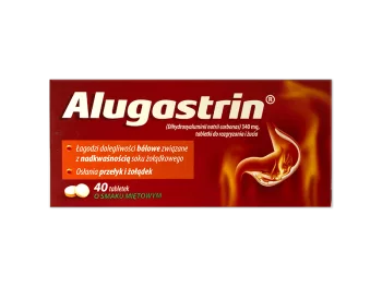 Zdjęcie produktu Alugastrin, tabletki do rozgryzania i żucia, 340 mg