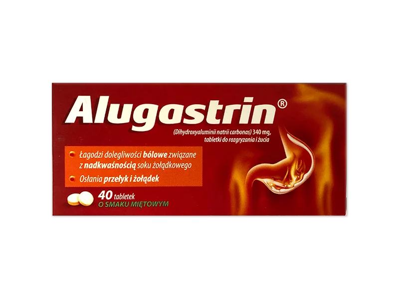 Zdjęcie Alugastrin, tabletki do rozgryzania i żucia, 340 mg