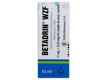 Zdjęcie produktu Betadrin WZF, krople do nosa, 1 mg+0,33 mg/1 ml