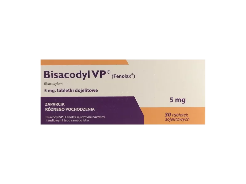 Zdjęcie Bisacodyl VP, tabletki dojelitowe, 5 mg