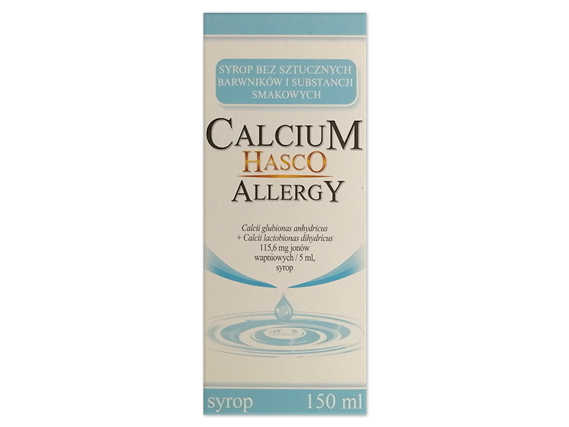 Calcium Hasco Allergy, syrop, 115,6 mg/5 ml