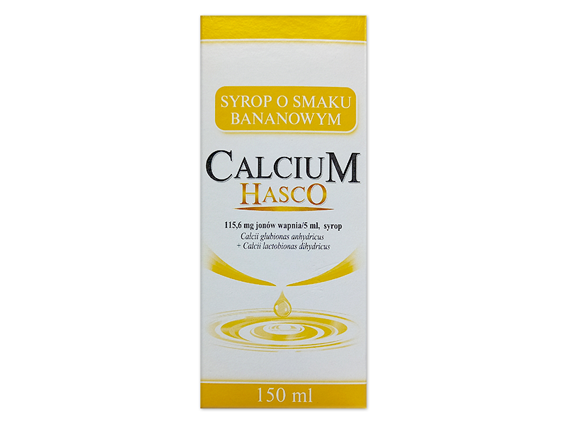 Calcium Hasco, syrop o smaku bananowym, 115,6 mg/5ml