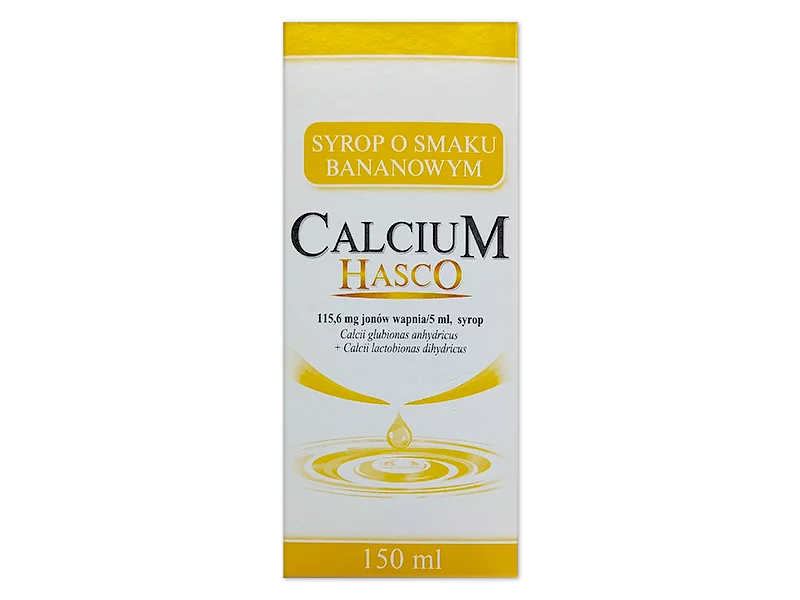 Zdjęcie Calcium Hasco, syrop o smaku bananowym, 115,6 mg/5ml