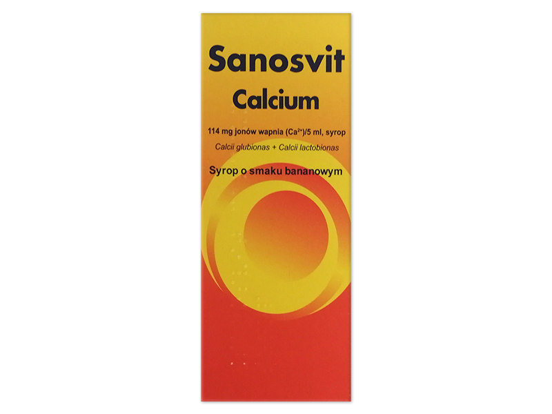 Calcium Sanosvit, syrop bananowy