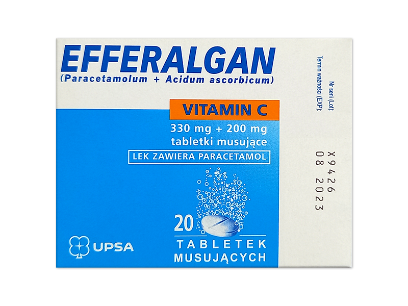 Efferalgan Vitamin C, tabletki musujące, 330 mg + 200 mg