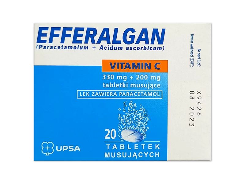 Zdjęcie Efferalgan Vitamin C, tabletki musujące, 330 mg + 200 mg