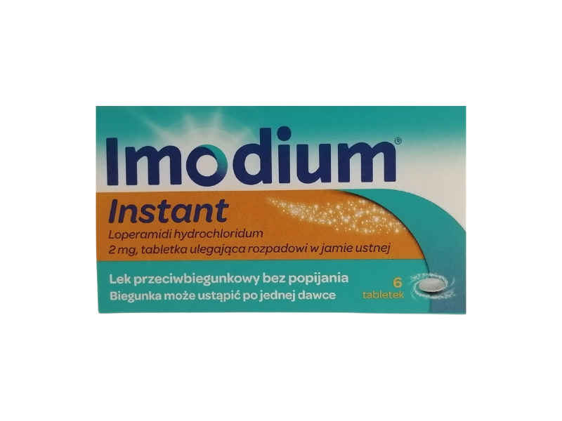 Imodium, tabletki ulegające rozpadowi w jamie, 2 mg