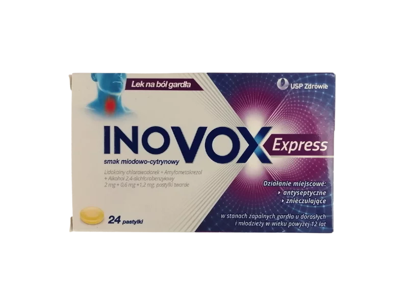 Zdjęcie Inovox Express, pastylki do ssania, 2 mg+0,6 mg+1,2 mg