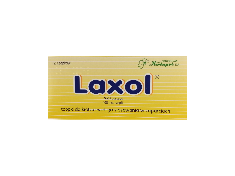 Laxol, czopki, 100 mg