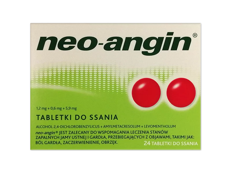 Zdjęcie Neo-Angin, tabletki do ssania, 1,2 mg+0,6 mg+5,9 mg