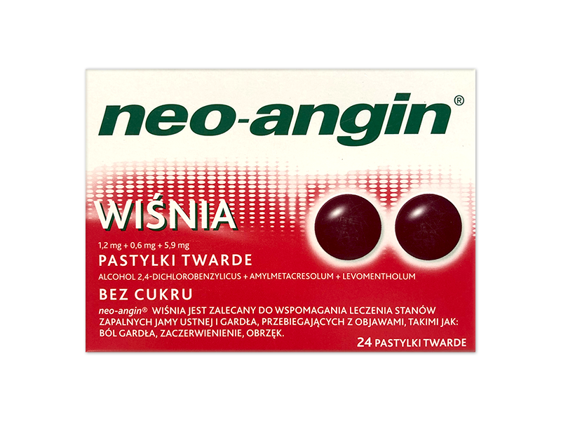 Neo-Angin wiśnia, pastylki twarde