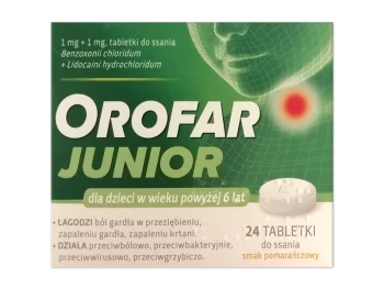 Zdjęcie produktu Orofar Junior, tabletki do ssania, 1 mg+1 mg