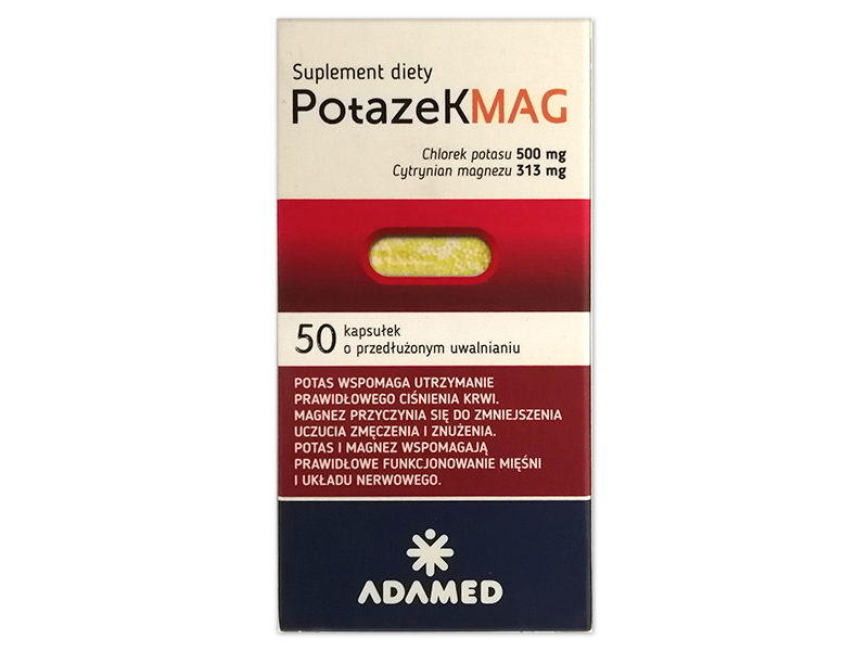 Potazek Mag, kapsułki, 500 mg+313 mg