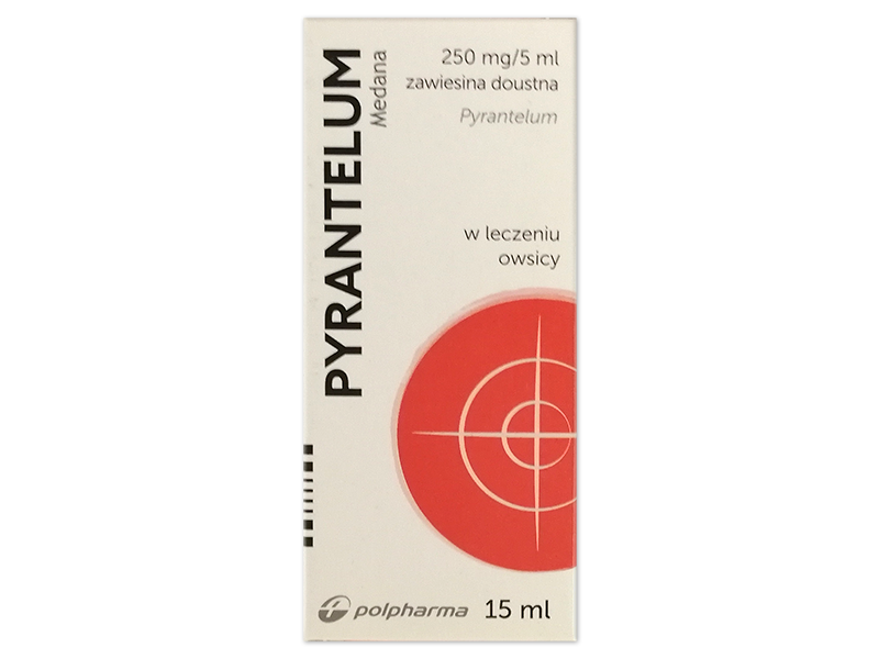 Pyrantelum, zawiesina doustna, 250 mg/5 ml