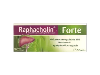 Zdjęcie produktu Raphacholin Forte, tabletki powlekane, 250 mg