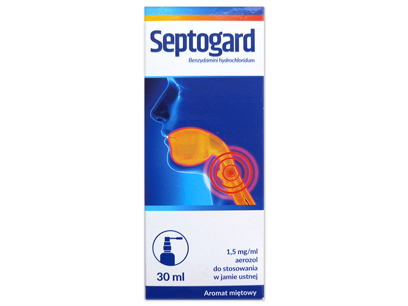 Septogard, aerozol do jamy ustnej, 1,5 mg/ml