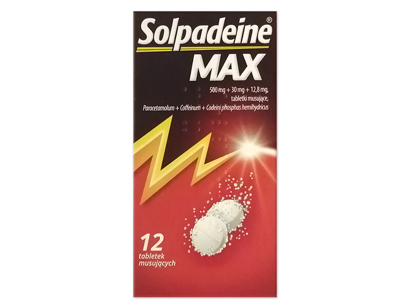 Solpadeine Max, tabletki musujące, 500 mg+30 mg+12,8 mg