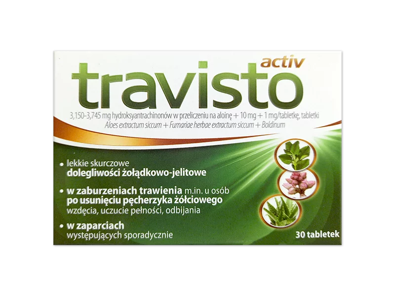 Zdjęcie Travisto activ, tabletki, 0,015g+0,01g+1mg