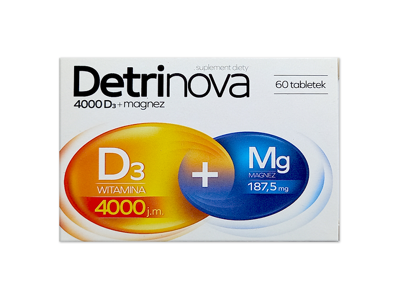 Detrinova 4000 D3 + magnez, tabletki