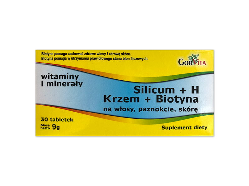 Silicum + H, Krzem + Biotyna, tabletki