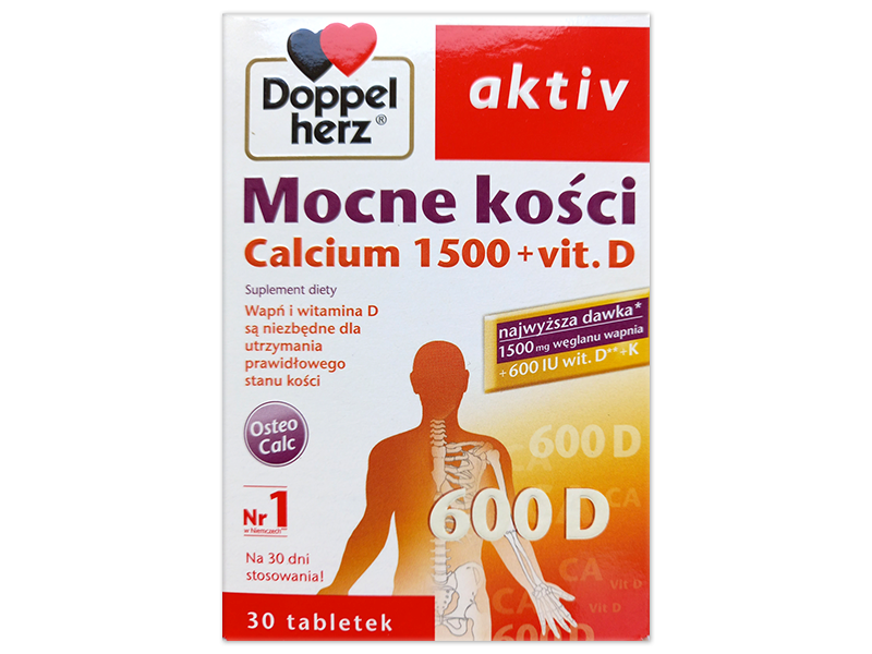 Doppelherz Aktiv Mocne kości Calcium 1500+witamina D, tabletki