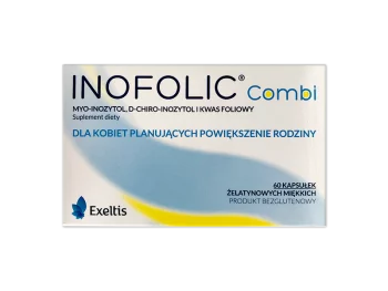 Zdjęcie produktu Inofolic combi, kapsułki, 550mg+13,8mg+200µg