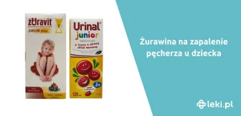 Ilustracja poradnika Żurawina na zapalenie pęcherza u dzieci. Urinal czy Żuravit?