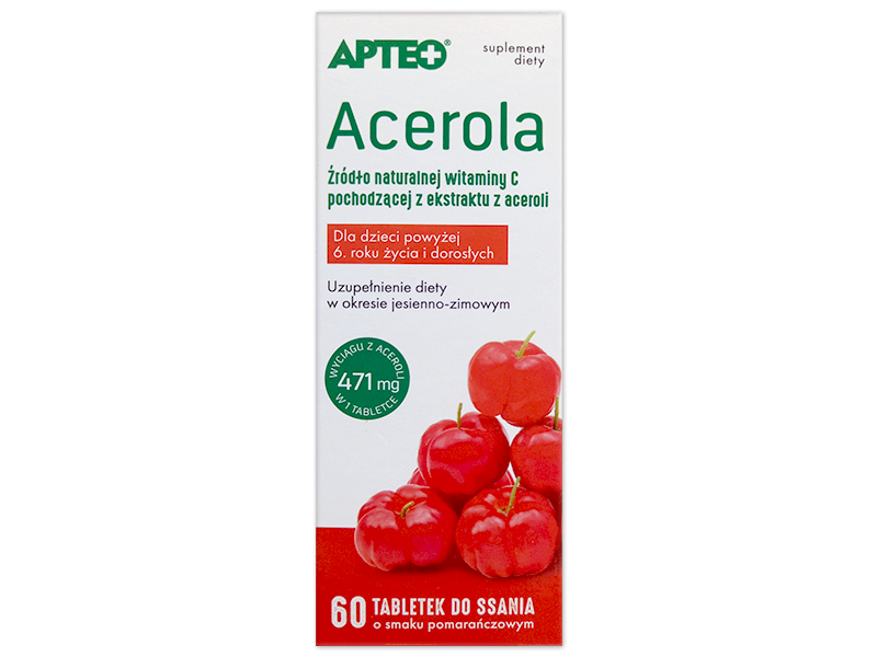 Apteo Acerola, tabletki do ssania, 471 mg