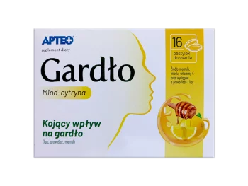 Zdjęcie produktu Apteo Gardło miód-cytryna, pastylki do ssania