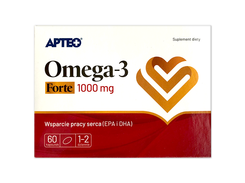 Apteo Omega-3 Forte, kapsułki, 1000 mg