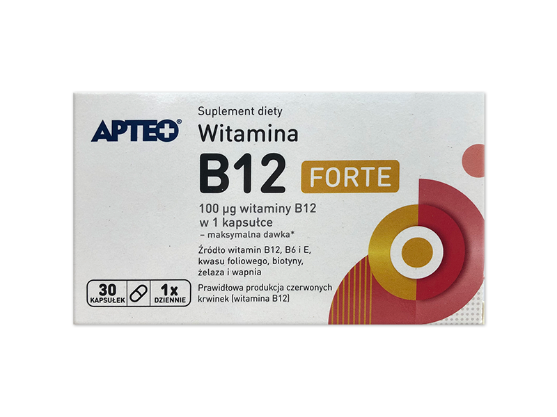 Apteo Witamina B12 Forte, kapsułki