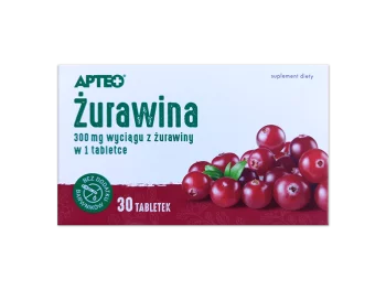 Zdjęcie produktu Apteo Żurawina, tabletki, 200mg