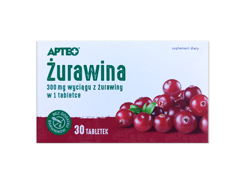 Apteo Żurawina, tabletki, 200mg