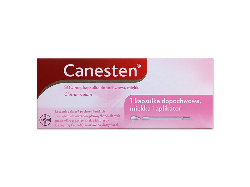 Canesten, kapsułki dopochwowe, 500 mg