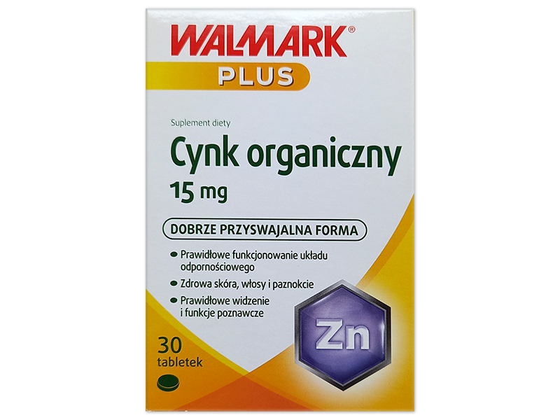 Cynk, tabletki, 15 mg/Walmark