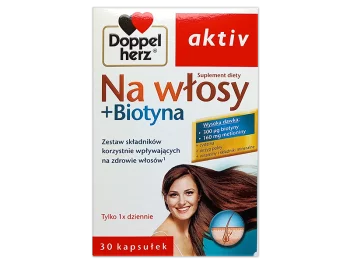 Zdjęcie produktu Doppelherz aktiv Na włosy + Biotyna, kapsułki