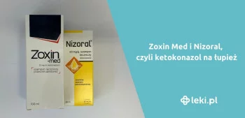 Ilustracja poradnika Zoxin Med i Nizoral, czyli ketokonazol na łupież