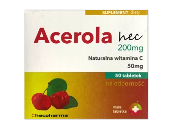 Zdjęcie produktu Acerola hec, tabletki, 200mg