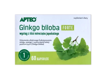 Zdjęcie produktu Apteo Ginkgo biloba Forte, tabletki, 100 mg