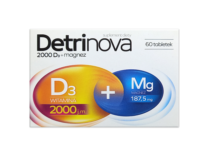 Detrinova 2000 D3 + magnez, tabletki