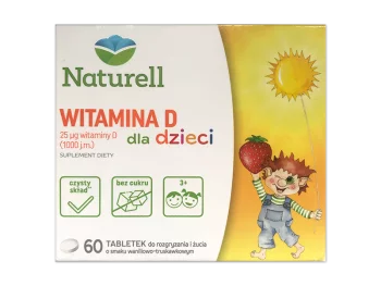 Zdjęcie produktu Naturell Witamina D dla dzieci, tabletki, 25 µg