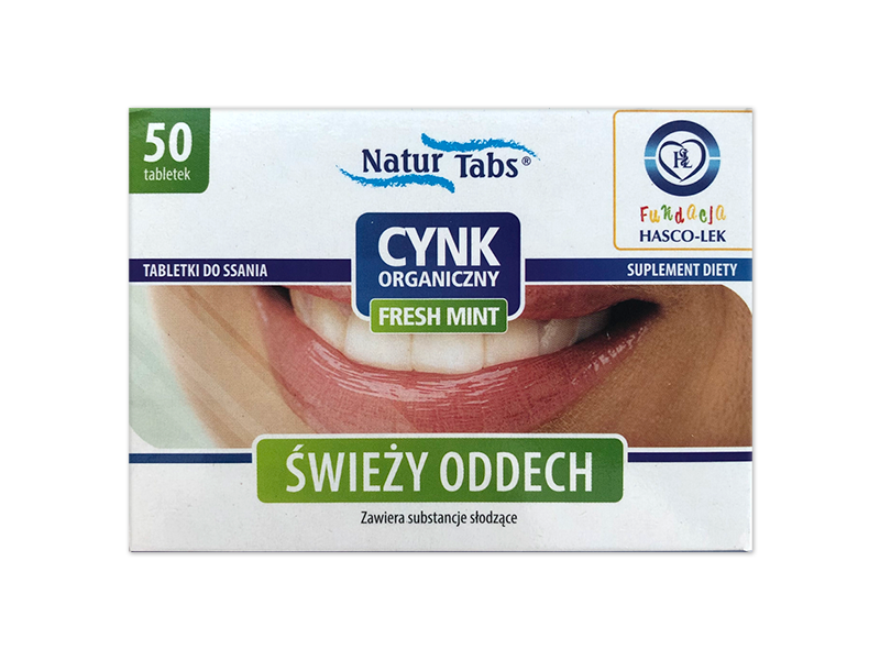 Naturtabs Cynk Organiczny, tabletki do ssania, 7 mg