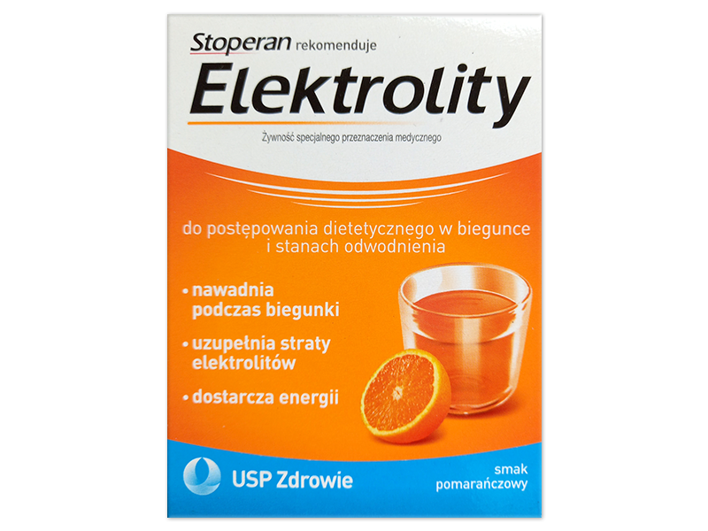 Stoperan Elektrolity, saszetki, smak pomarańczowy