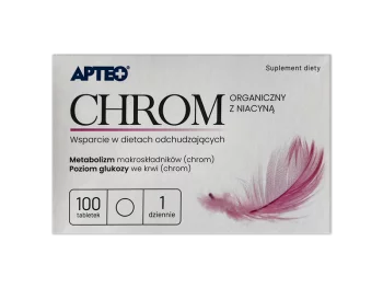 Zdjęcie produktu Apteo Chrom Organiczny z niacyną, tabletki