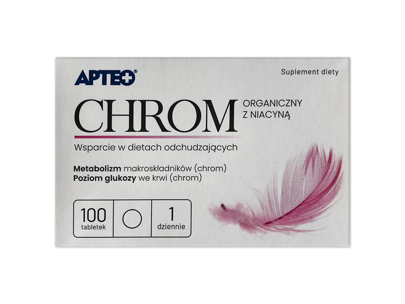 Apteo Chrom Organiczny z niacyną, tabletki