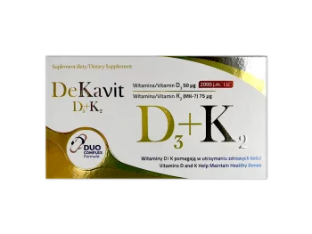 Zdjęcie produktu DeKavit D3+K2, kapsułki, 2000 j.m.+75 μg