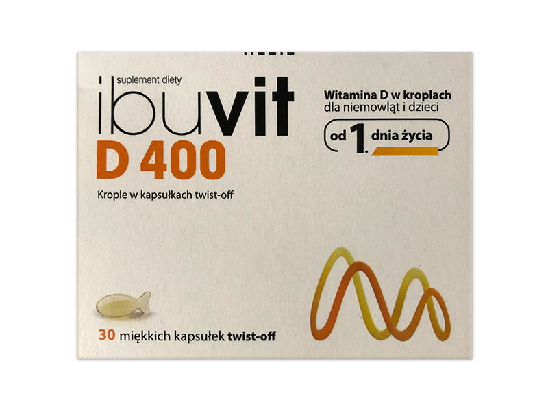 Ibuvit D, kapsułki twist-off, 400 j.m.