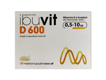 Zdjęcie produktu Ibuvit D, kapsułki twist-off, 600 j.m.