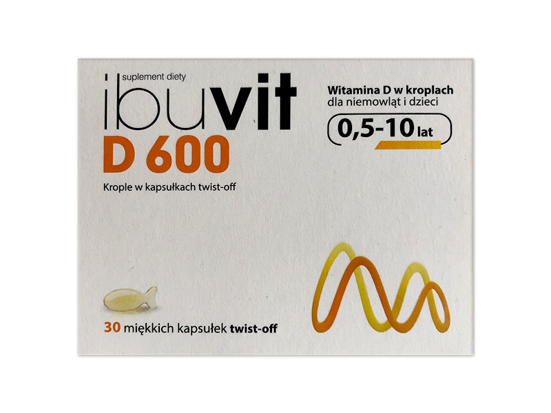 Ibuvit D, kapsułki twist-off, 600 j.m.