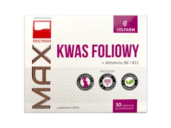 Zdjęcie produktu Kwas foliowy Max, tabletki/Colfarm